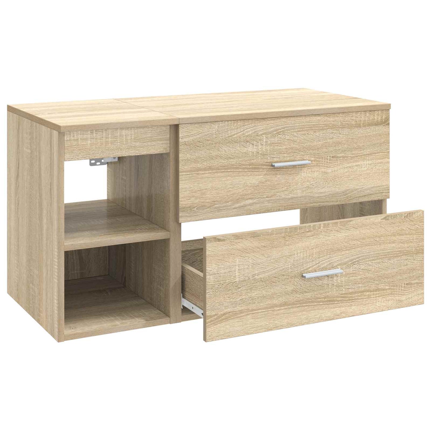 vidaXL Bathroom Furniture Set 2 pcs Sonoma Oak Engineered Wood