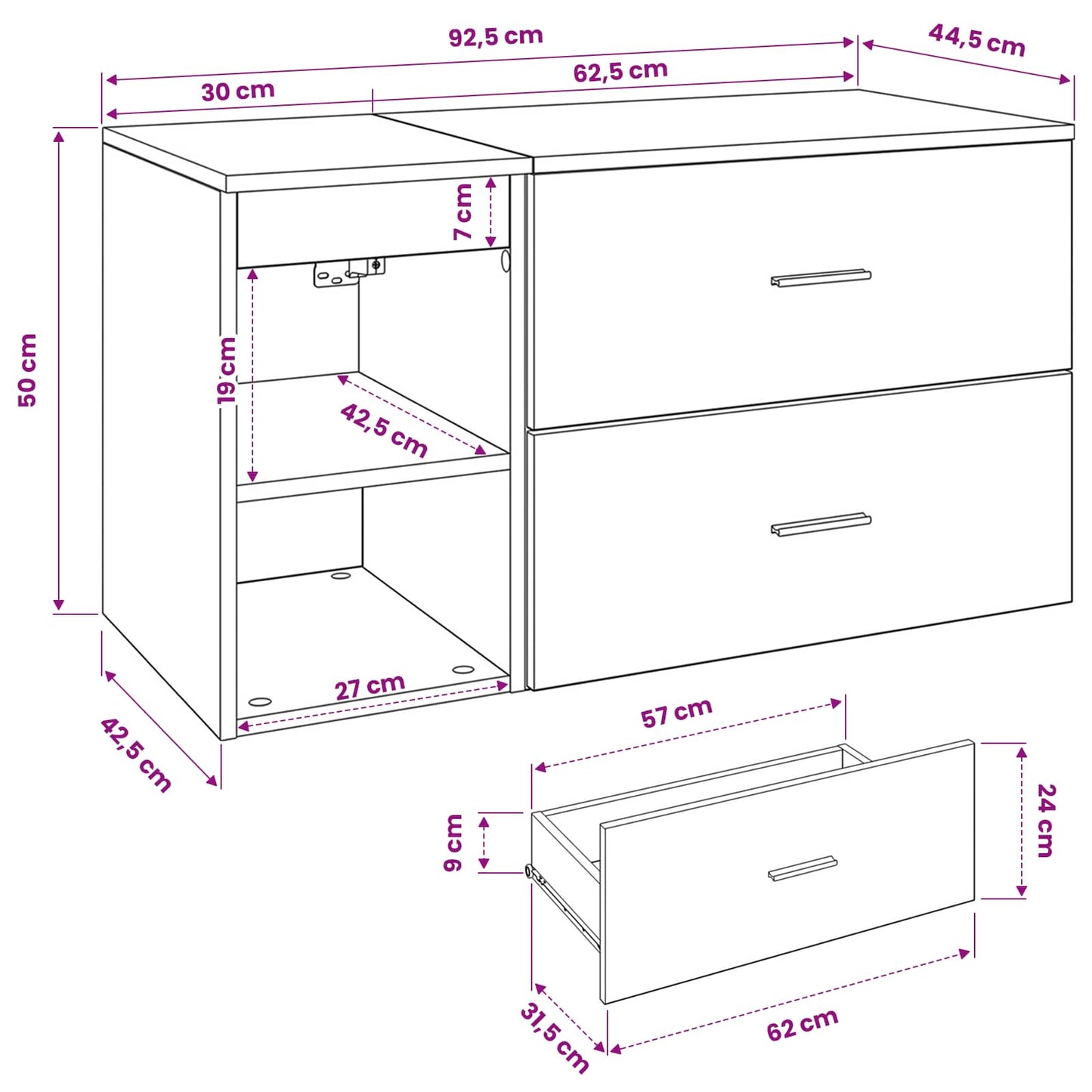 vidaXL Bathroom Furniture Set 2 pcs Sonoma Oak Engineered Wood