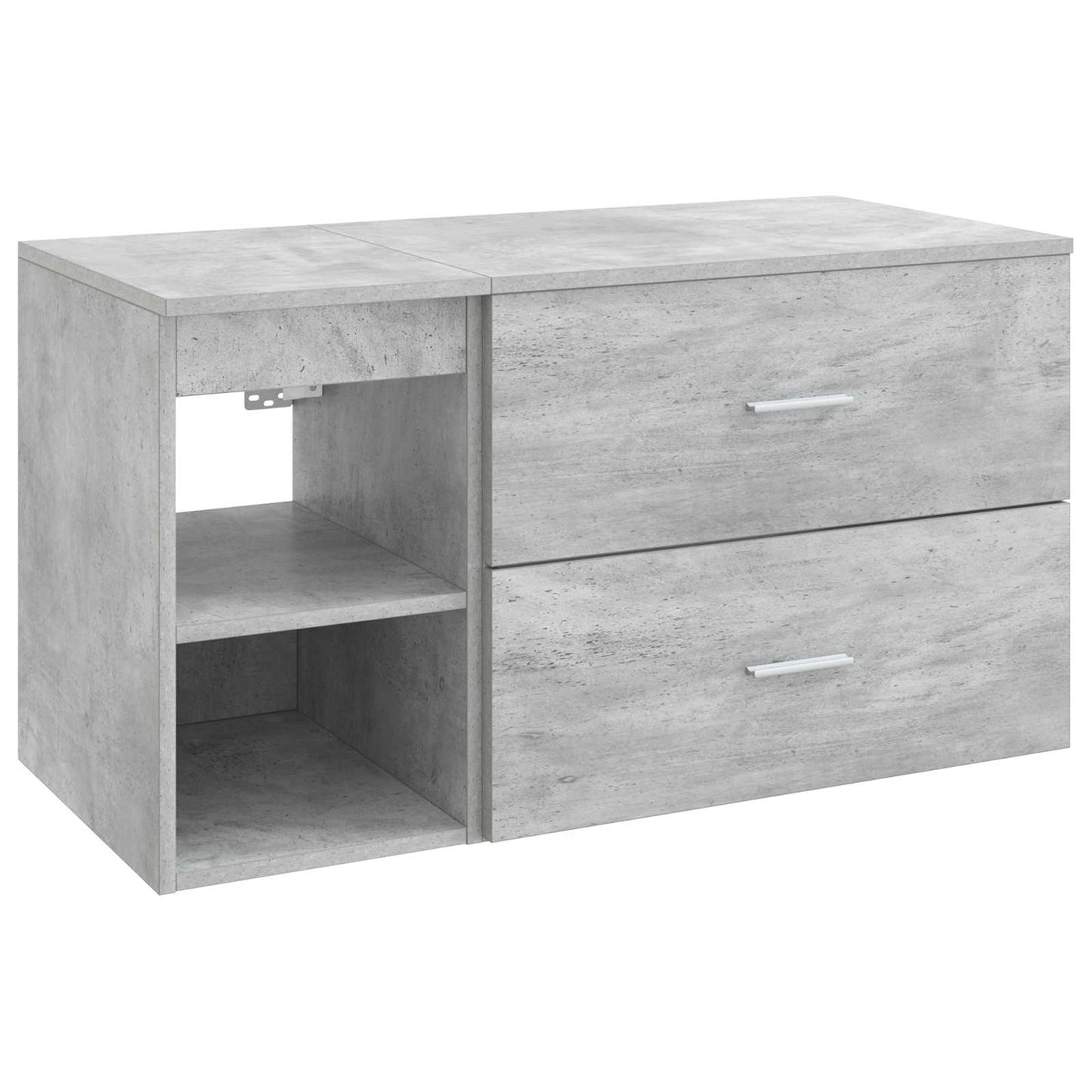 vidaXL Bathroom Furniture Set 2 pcs Concrete Grey Engineered Wood