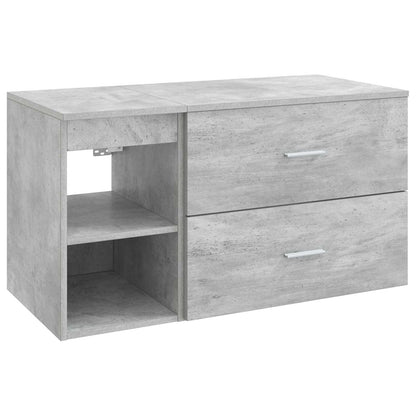 vidaXL Bathroom Furniture Set 2 pcs Concrete Grey Engineered Wood