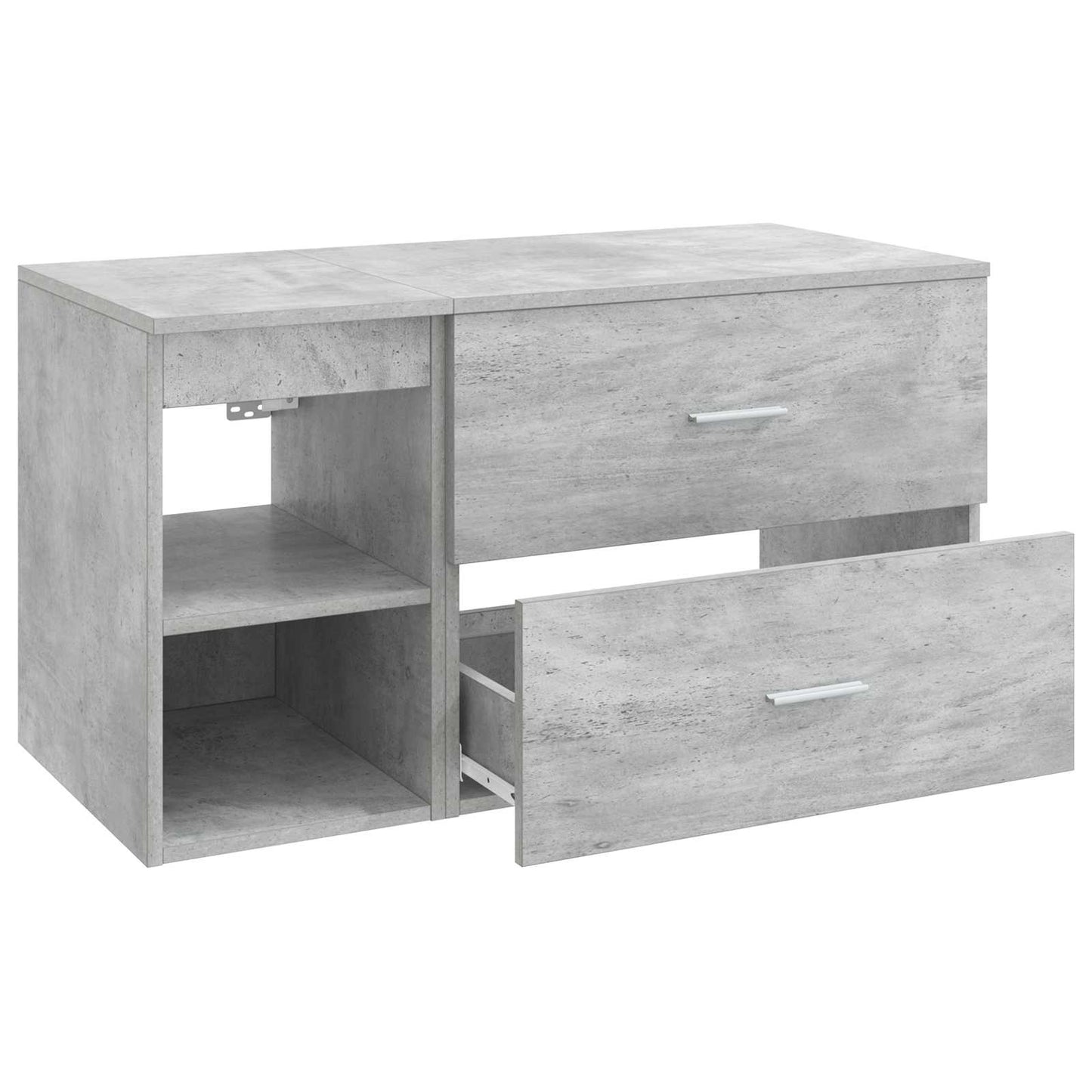 vidaXL Bathroom Furniture Set 2 pcs Concrete Grey Engineered Wood