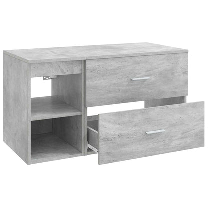 vidaXL Bathroom Furniture Set 2 pcs Concrete Grey Engineered Wood