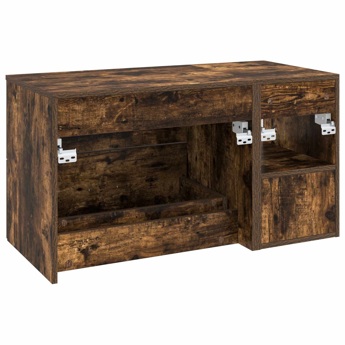 vidaXL Bathroom Furniture Set 2 pcs Smoked Oak Engineered Wood