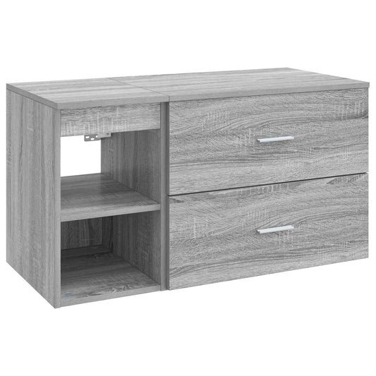 vidaXL Bathroom Furniture Set 2 pcs Grey Sonoma Engineered Wood