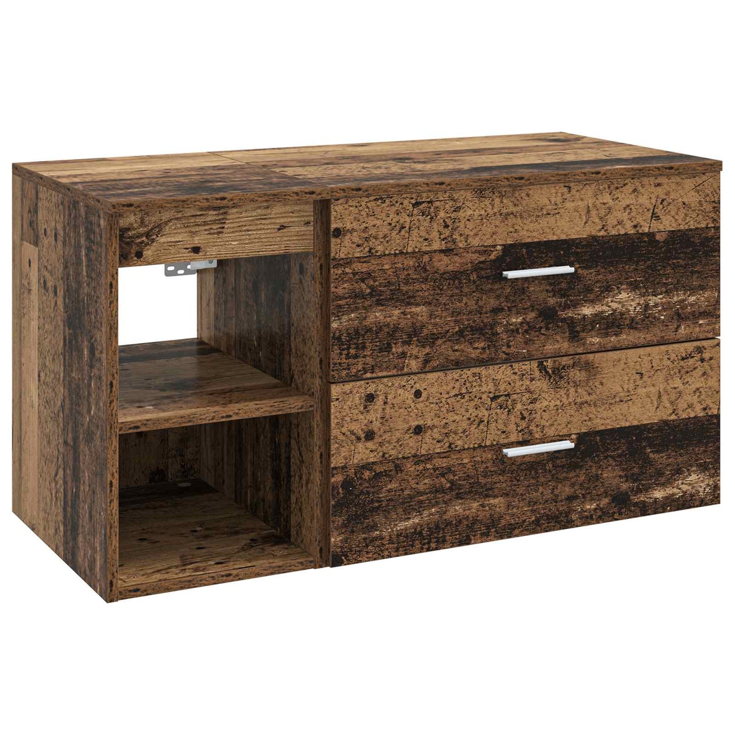 vidaXL Bathroom Furniture Set 2 pcs Old Wood Engineered Wood