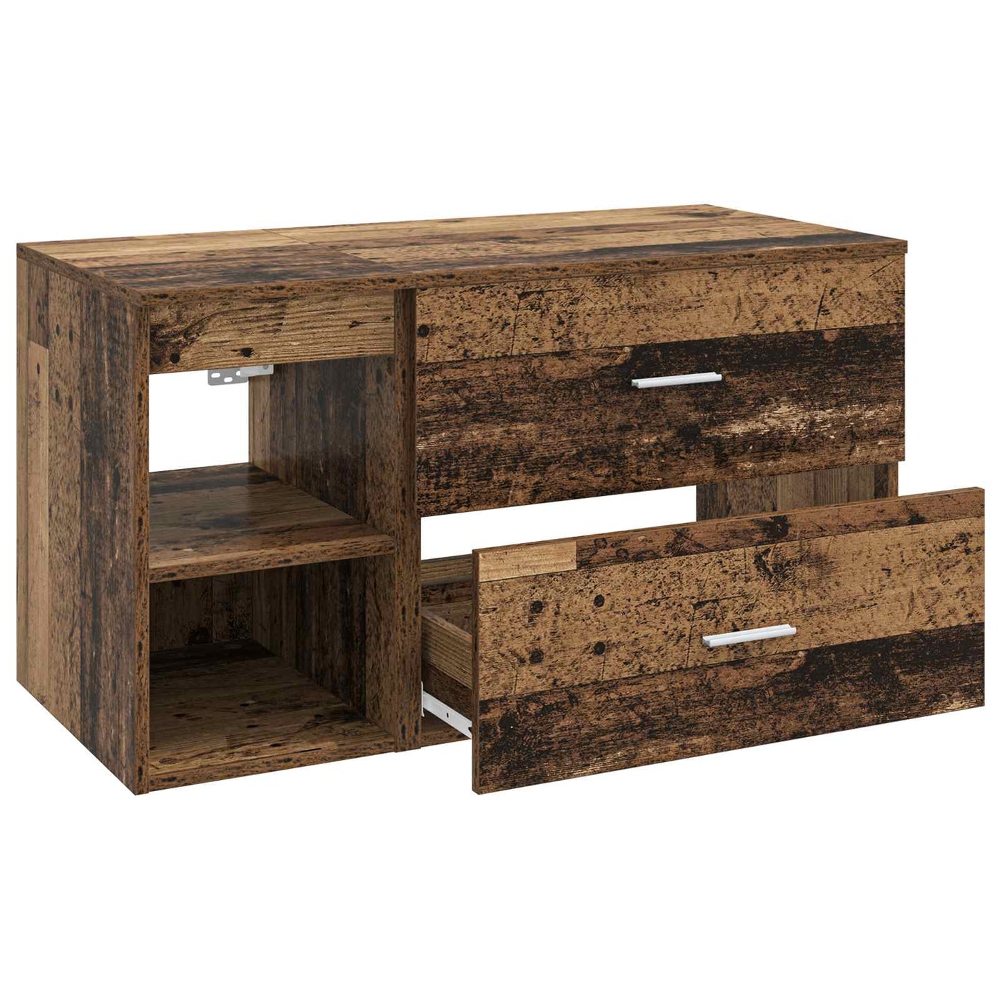 vidaXL Bathroom Furniture Set 2 pcs Old Wood Engineered Wood