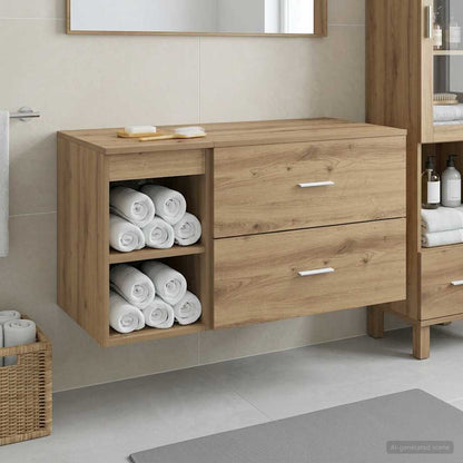 vidaXL Bathroom Furniture Set 2 pcs Artisan Oak Engineered Wood