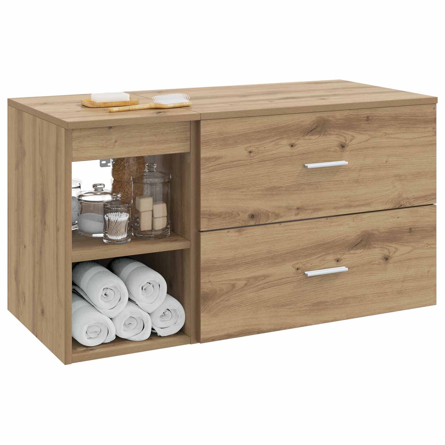 vidaXL Bathroom Furniture Set 2 pcs Artisan Oak Engineered Wood
