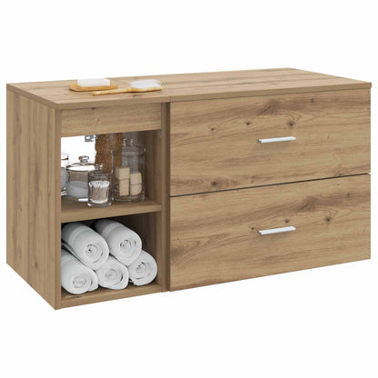 vidaXL Bathroom Furniture Set 2 pcs Artisan Oak Engineered Wood