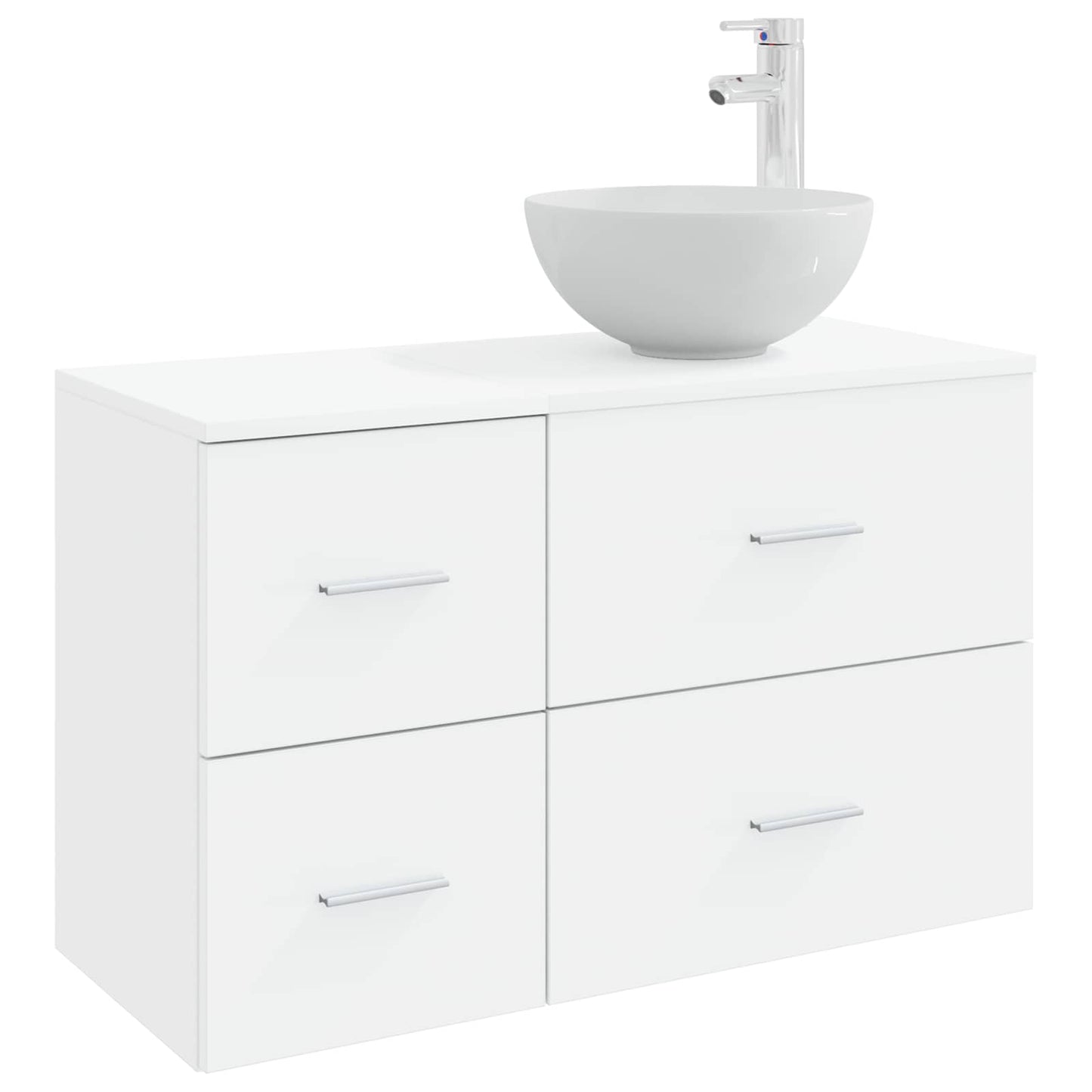 vidaXL Bathroom Furniture Set 2 pcs White Engineered Wood