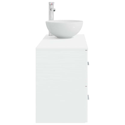 vidaXL Bathroom Furniture Set 2 pcs White Engineered Wood