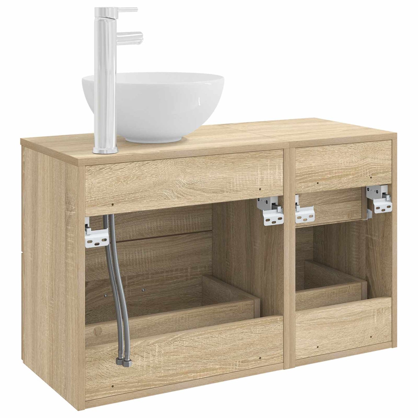 vidaXL Bathroom Furniture Set 2 pcs Sonoma Oak Engineered Wood