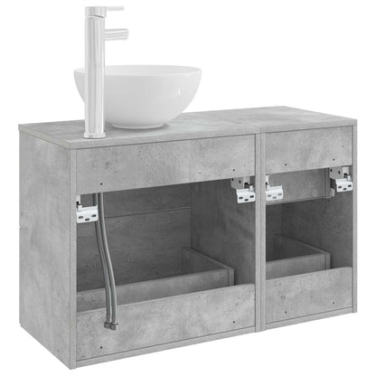 vidaXL Bathroom Furniture Set 2 pcs Concrete Grey Engineered Wood