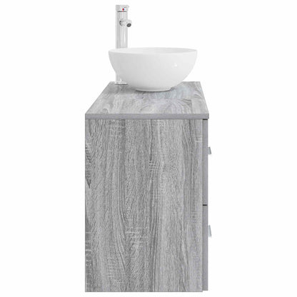 vidaXL Bathroom Furniture Set 2 pcs Grey Sonoma Engineered Wood
