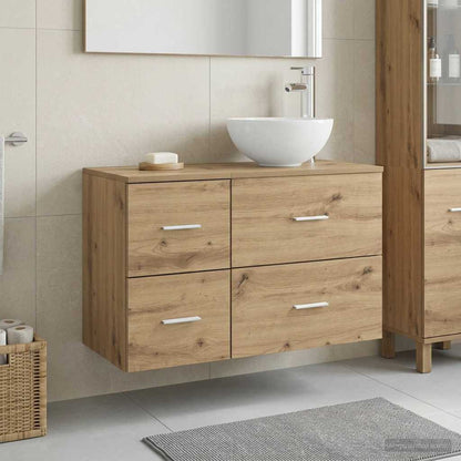 vidaXL Bathroom Furniture Set 2 pcs Artisan Oak Engineered Wood
