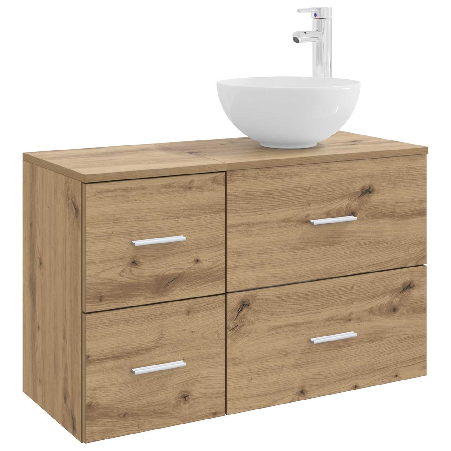 vidaXL Bathroom Furniture Set 2 pcs Artisan Oak Engineered Wood