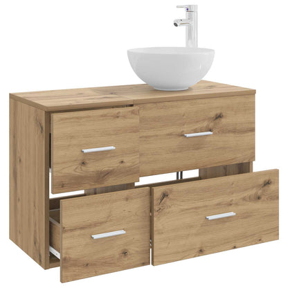 vidaXL Bathroom Furniture Set 2 pcs Artisan Oak Engineered Wood