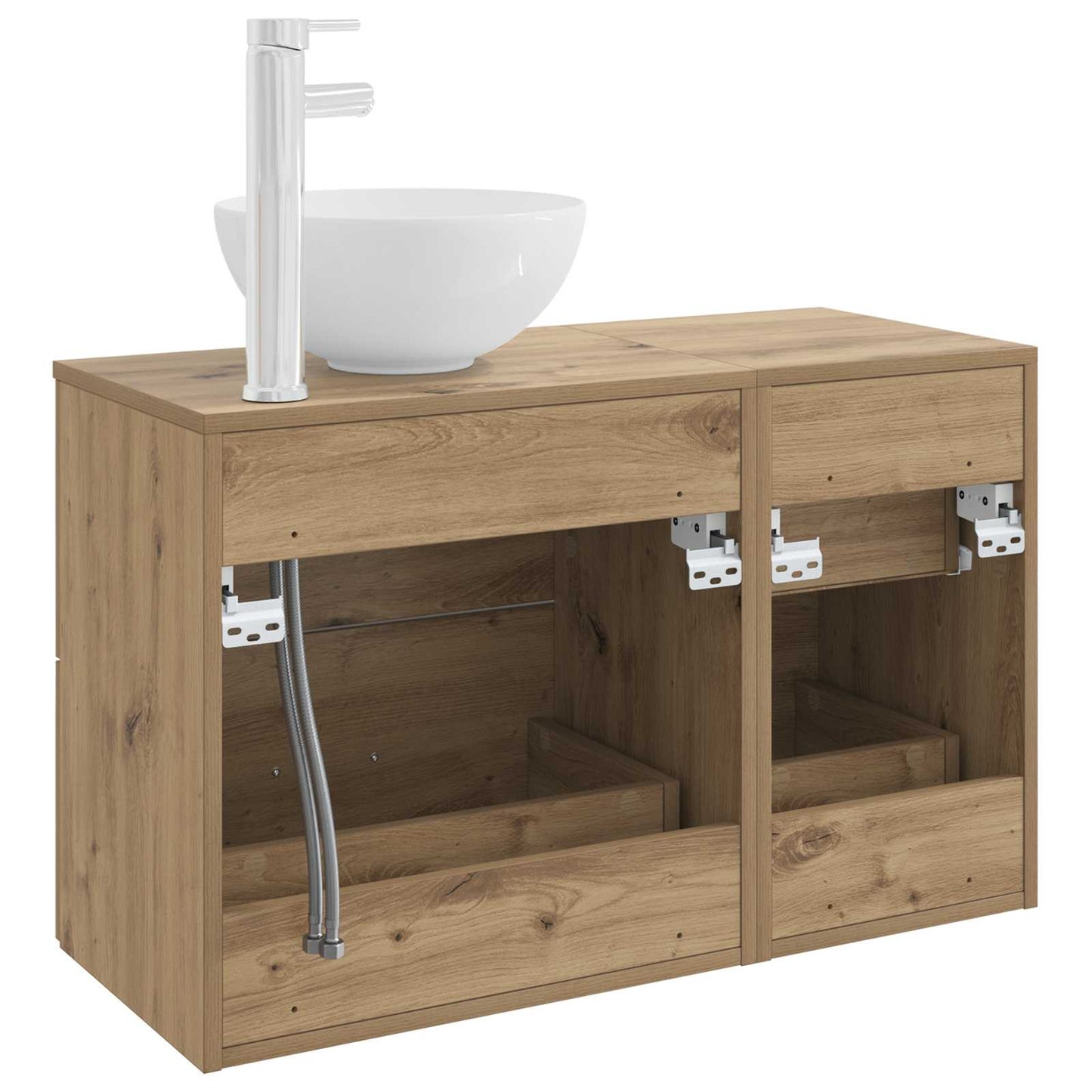 vidaXL Bathroom Furniture Set 2 pcs Artisan Oak Engineered Wood