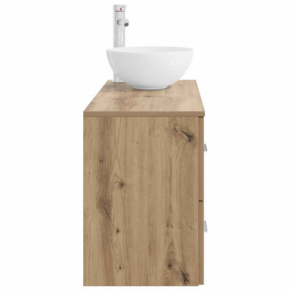 vidaXL Bathroom Furniture Set 2 pcs Artisan Oak Engineered Wood