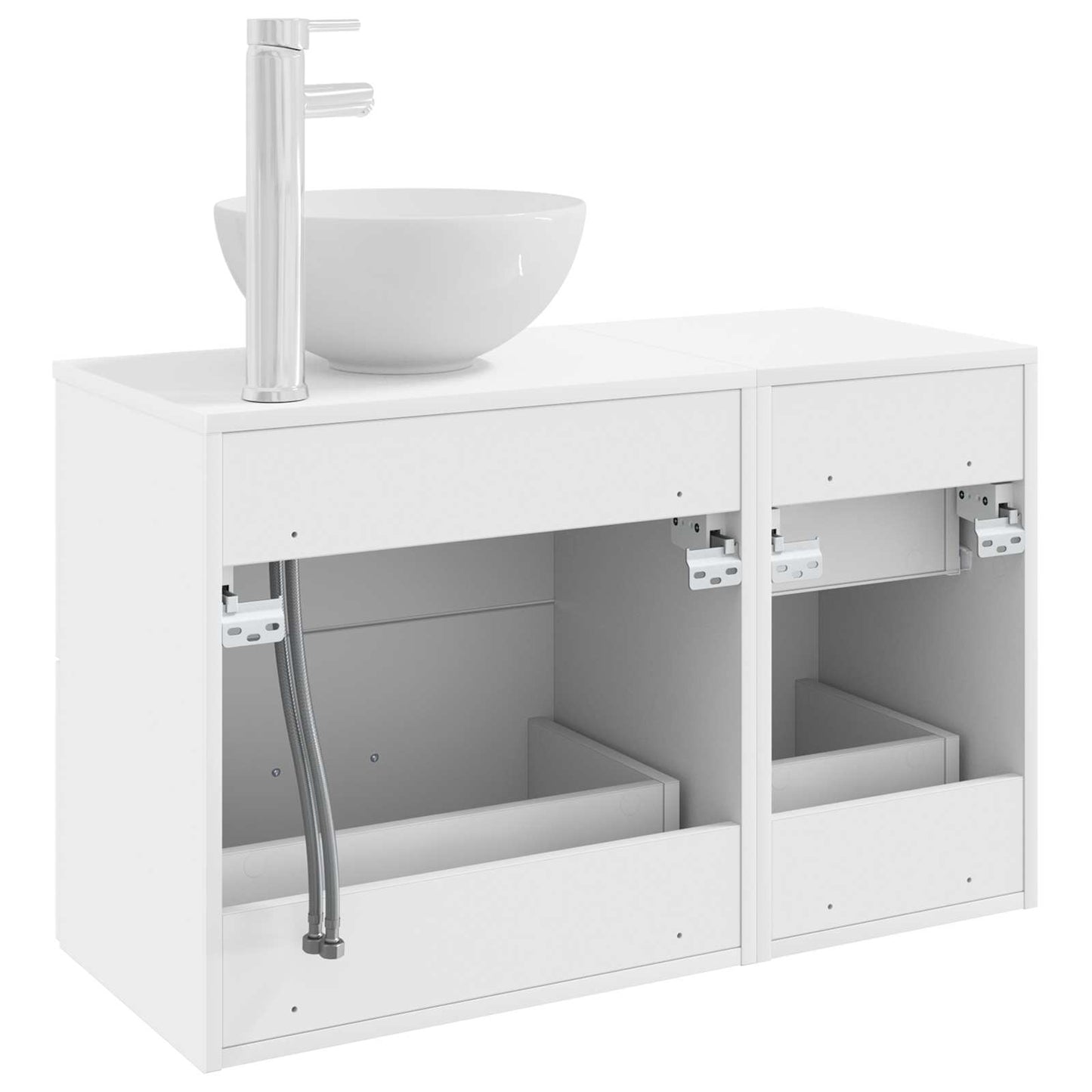 vidaXL Bathroom Furniture Set 2 pcs White Engineered Wood