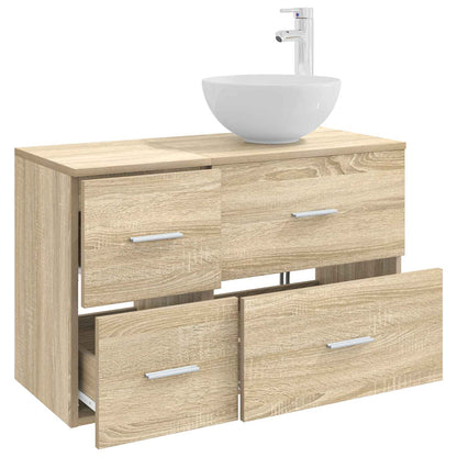 vidaXL Bathroom Furniture Set 2 pcs Sonoma Oak Engineered Wood