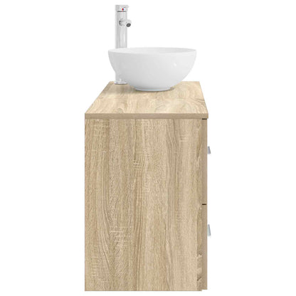 vidaXL Bathroom Furniture Set 2 pcs Sonoma Oak Engineered Wood