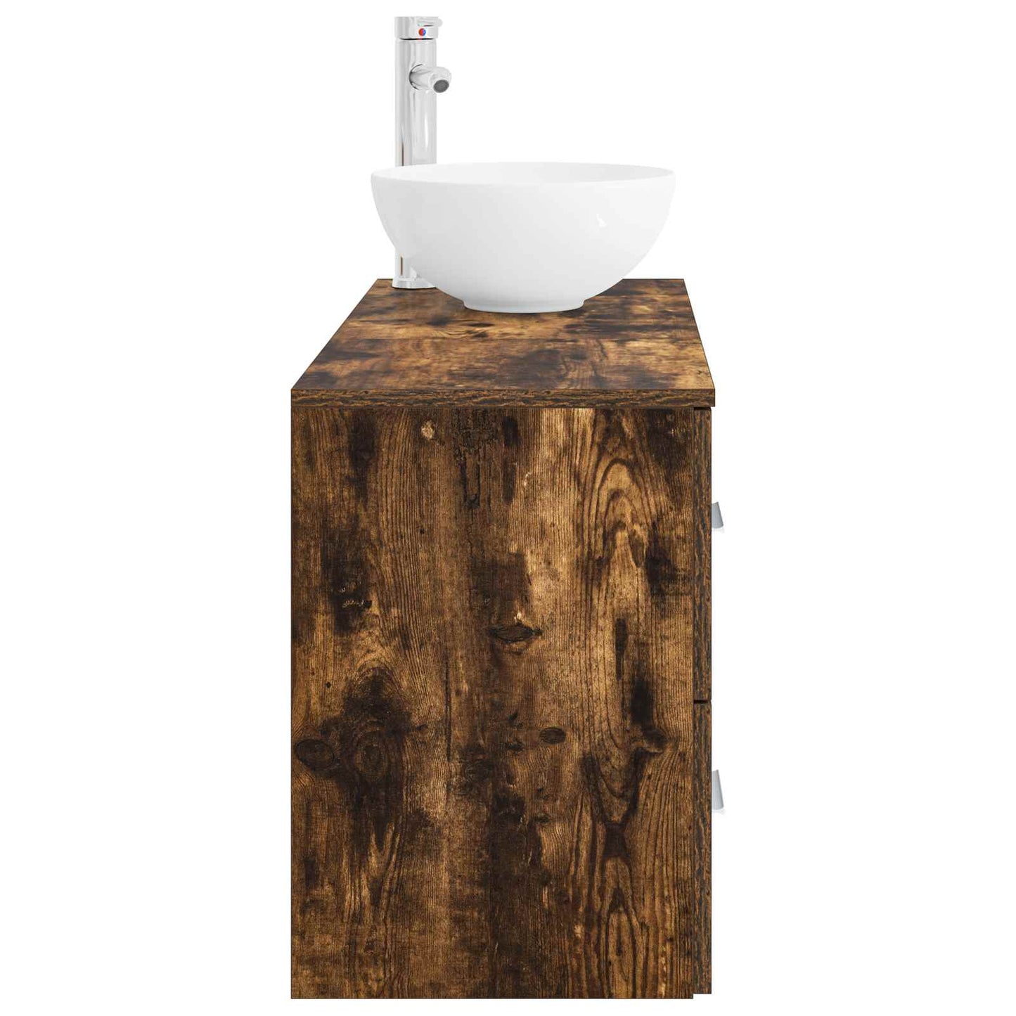 vidaXL Bathroom Furniture Set 2 pcs Smoked Oak Engineered Wood