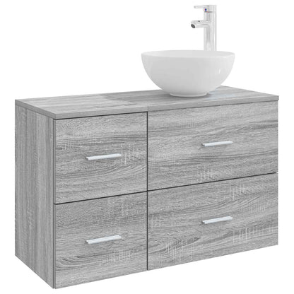 vidaXL Bathroom Furniture Set 2 pcs Grey Sonoma Engineered Wood