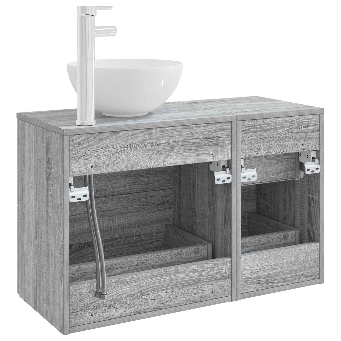 vidaXL Bathroom Furniture Set 2 pcs Grey Sonoma Engineered Wood