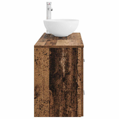 vidaXL Bathroom Furniture Set 2 pcs Old Wood Engineered Wood