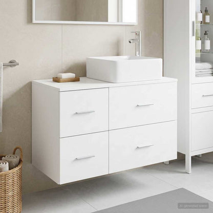 vidaXL Bathroom Furniture Set 2 pcs White Engineered Wood