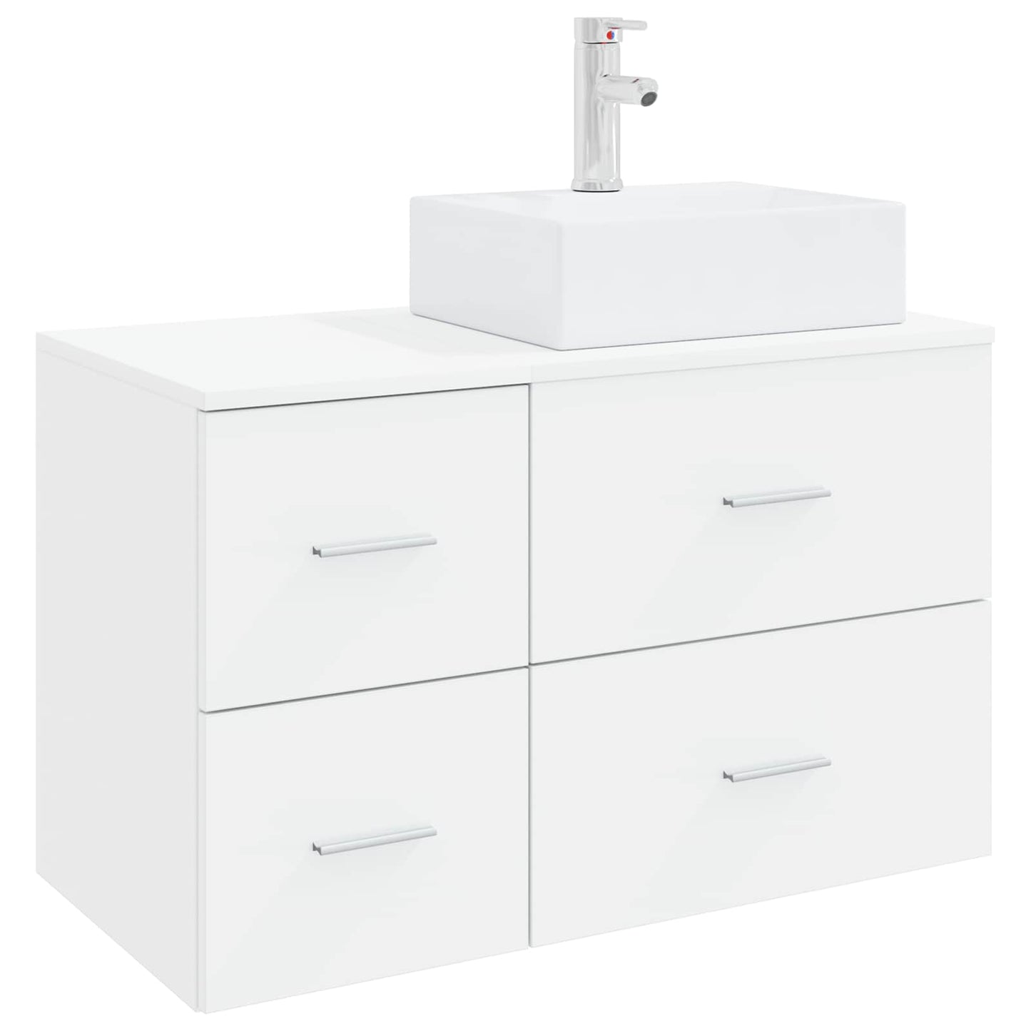 vidaXL Bathroom Furniture Set 2 pcs White Engineered Wood