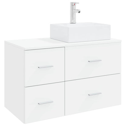 vidaXL Bathroom Furniture Set 2 pcs White Engineered Wood