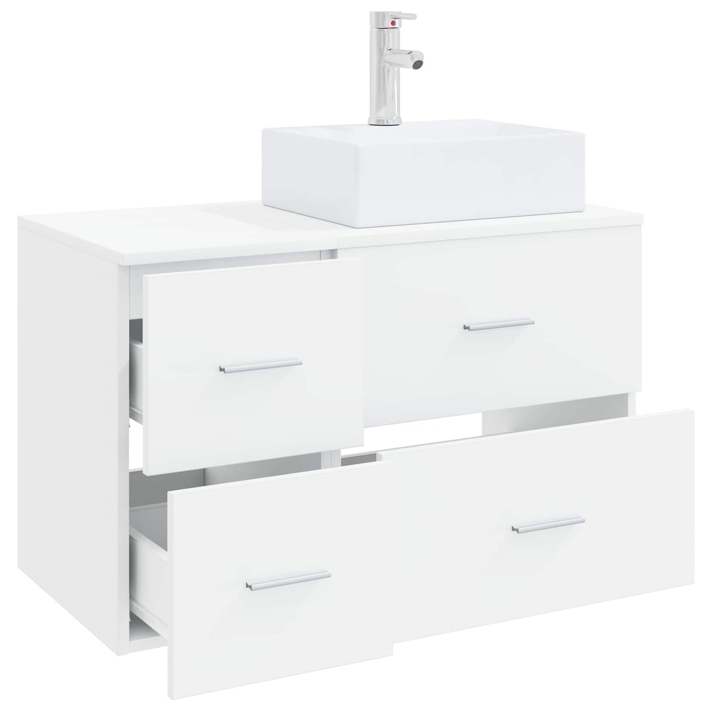 vidaXL Bathroom Furniture Set 2 pcs White Engineered Wood