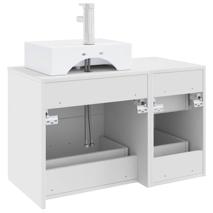 vidaXL Bathroom Furniture Set 2 pcs White Engineered Wood