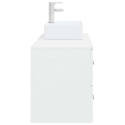 vidaXL Bathroom Furniture Set 2 pcs White Engineered Wood