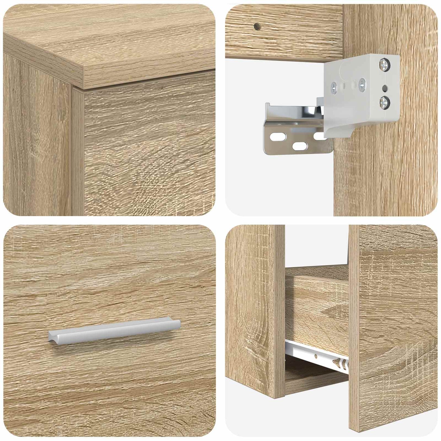 vidaXL Bathroom Furniture Set 2 pcs Sonoma Oak Engineered Wood