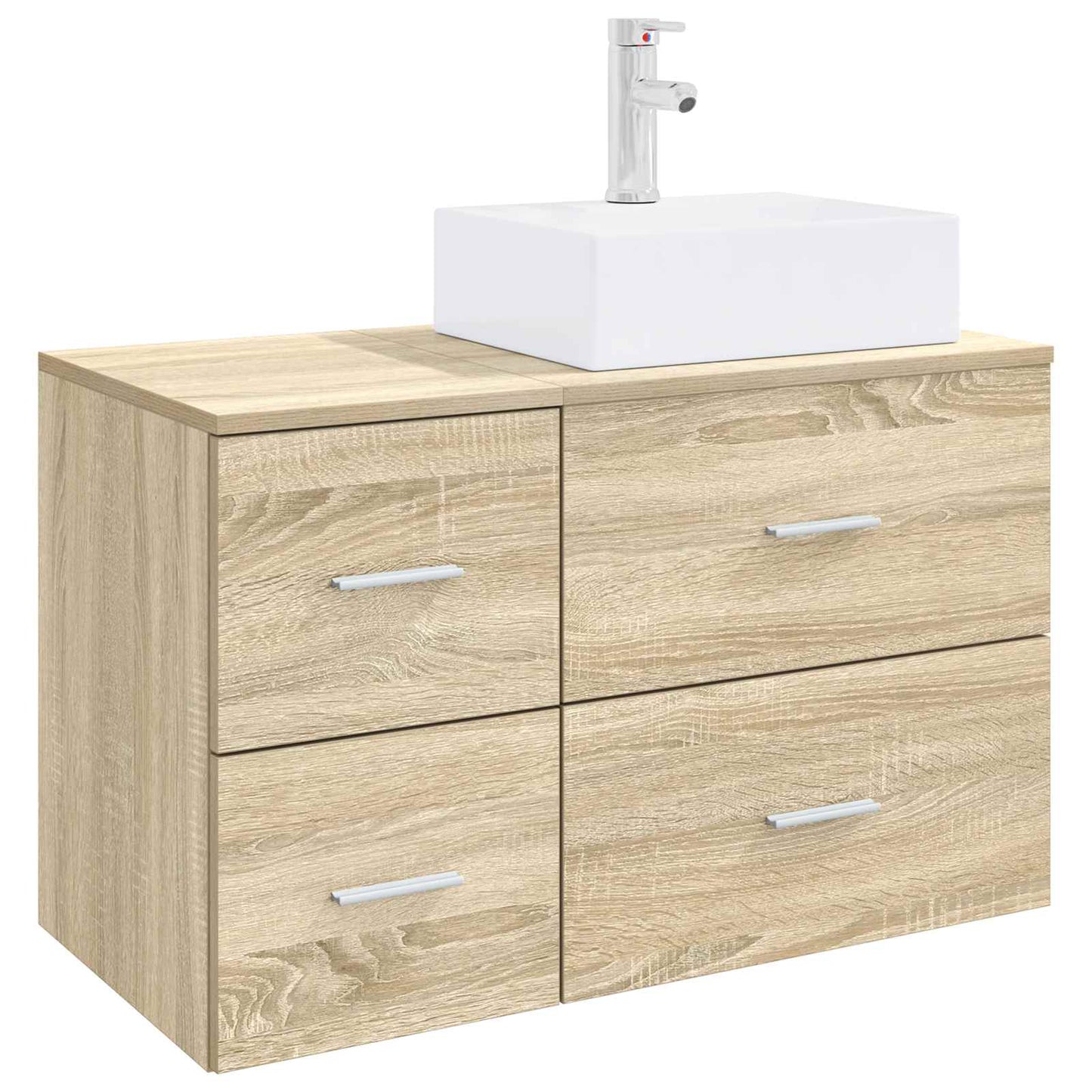 vidaXL Bathroom Furniture Set 2 pcs Sonoma Oak Engineered Wood