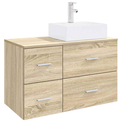 vidaXL Bathroom Furniture Set 2 pcs Sonoma Oak Engineered Wood