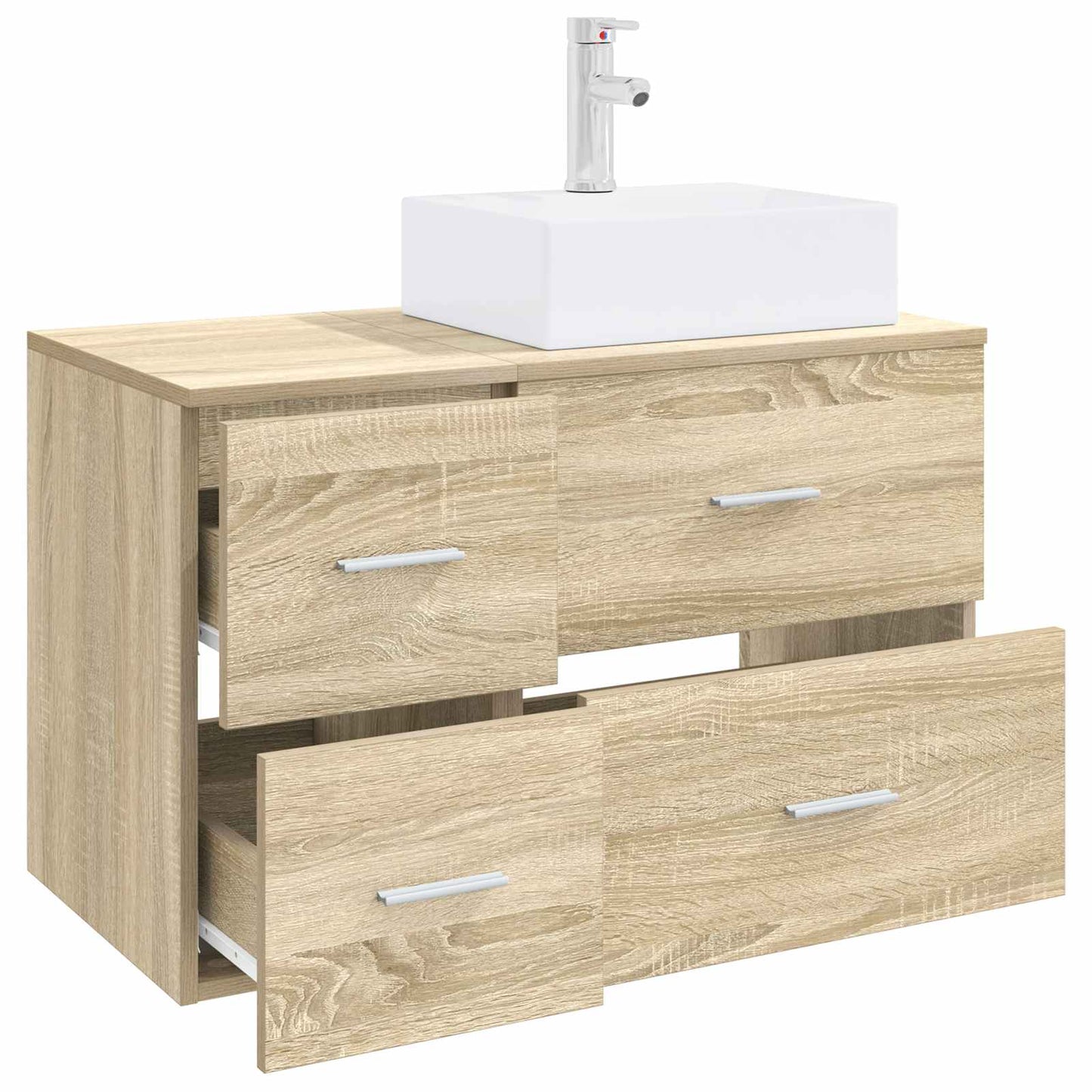 vidaXL Bathroom Furniture Set 2 pcs Sonoma Oak Engineered Wood