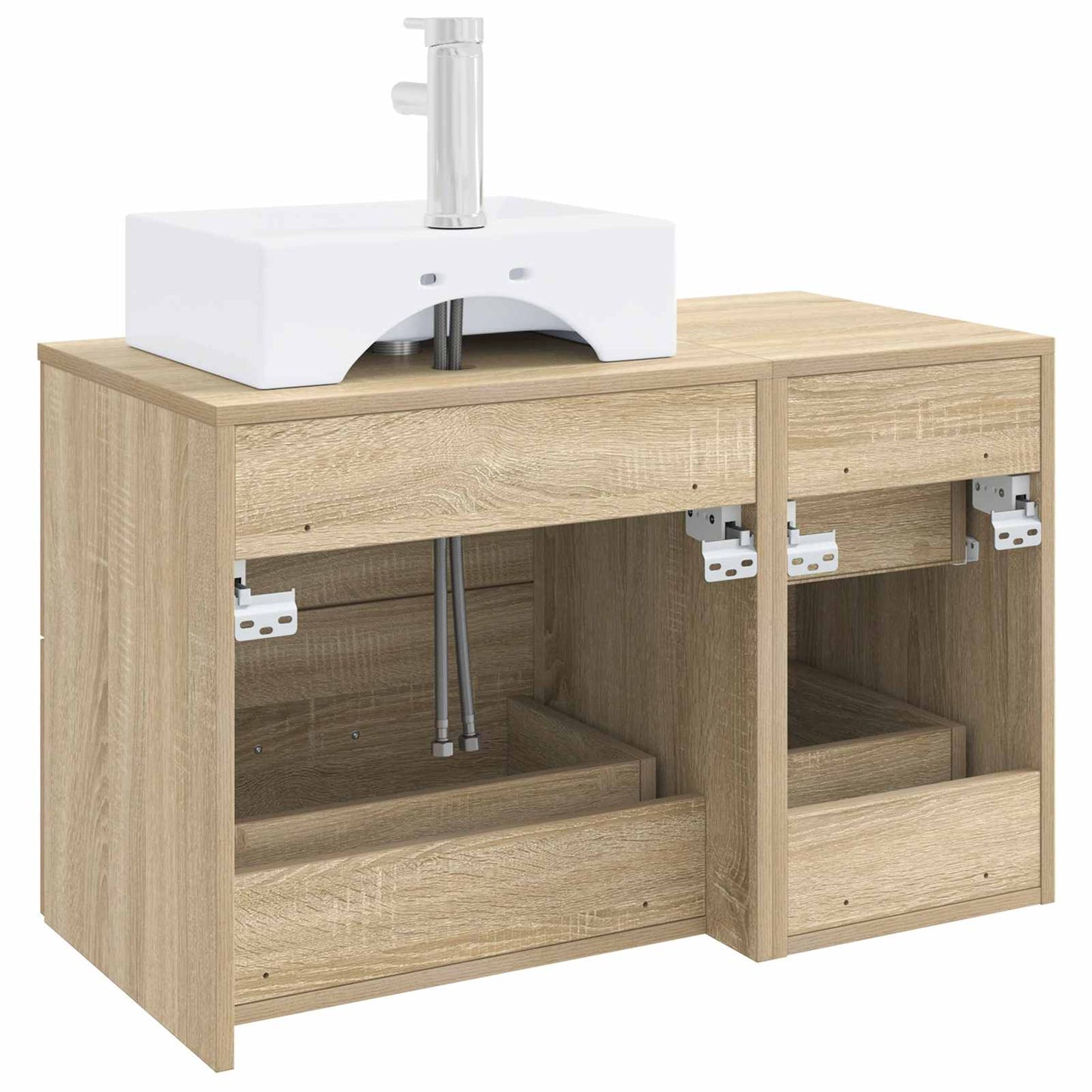 vidaXL Bathroom Furniture Set 2 pcs Sonoma Oak Engineered Wood