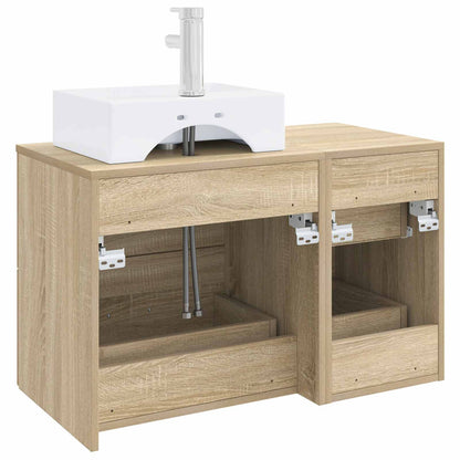vidaXL Bathroom Furniture Set 2 pcs Sonoma Oak Engineered Wood