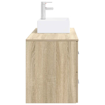 vidaXL Bathroom Furniture Set 2 pcs Sonoma Oak Engineered Wood