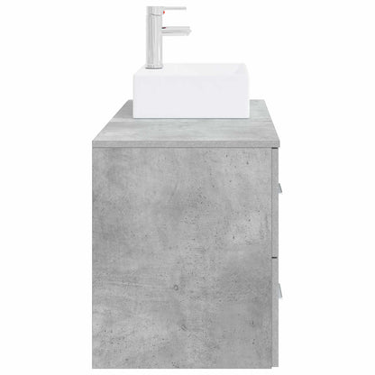 vidaXL Bathroom Furniture Set 2 pcs Concrete Grey Engineered Wood