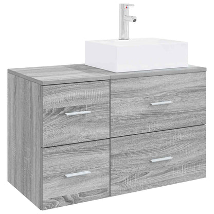 vidaXL Bathroom Furniture Set 2 pcs Grey Sonoma Engineered Wood