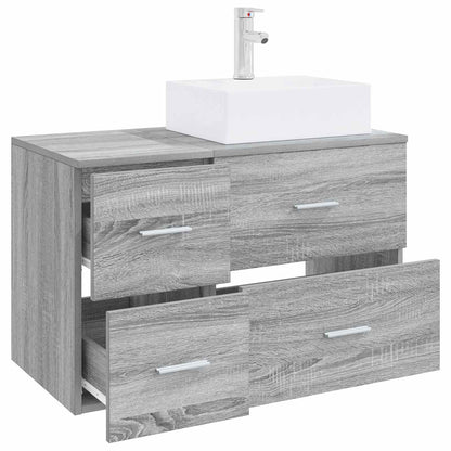 vidaXL Bathroom Furniture Set 2 pcs Grey Sonoma Engineered Wood