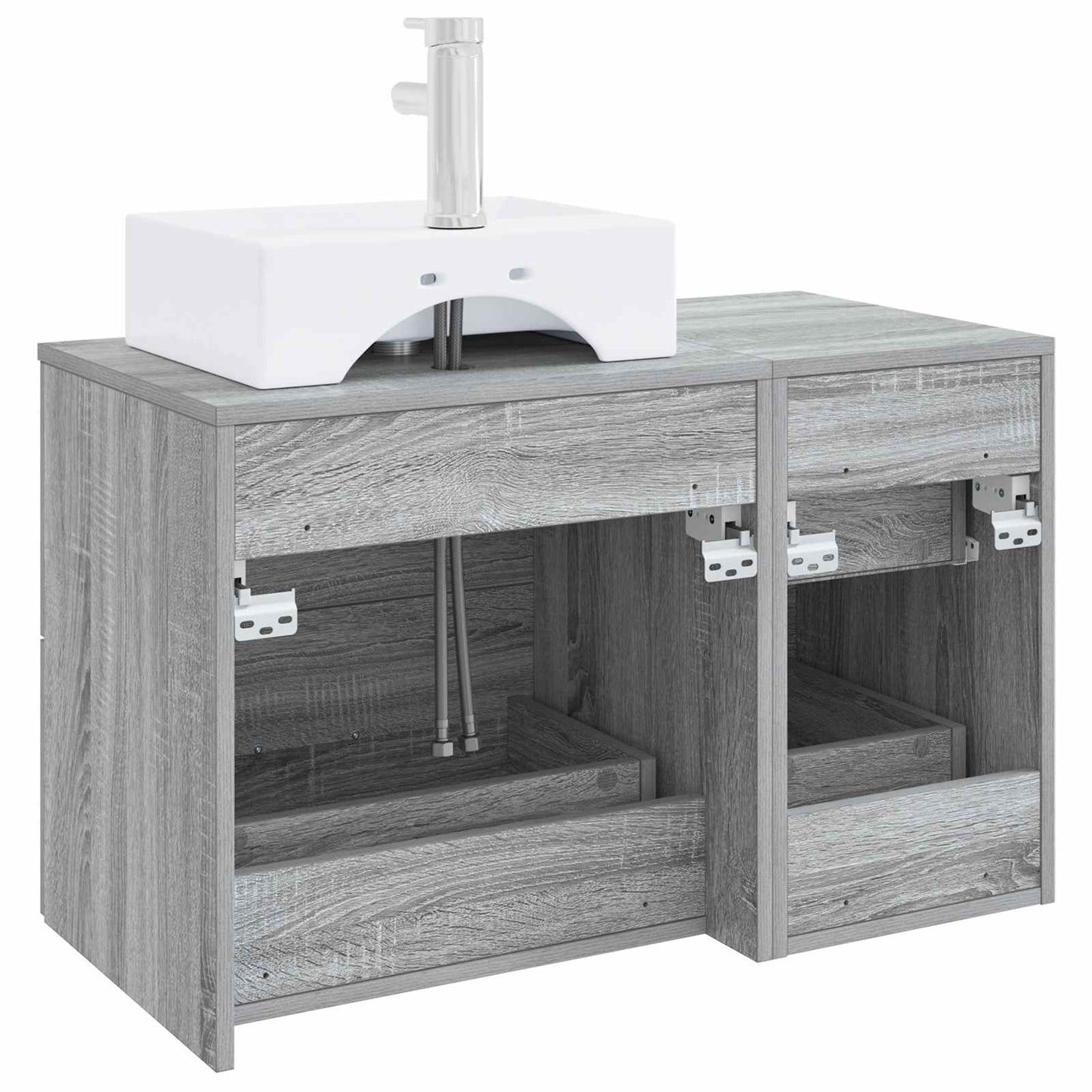 vidaXL Bathroom Furniture Set 2 pcs Grey Sonoma Engineered Wood