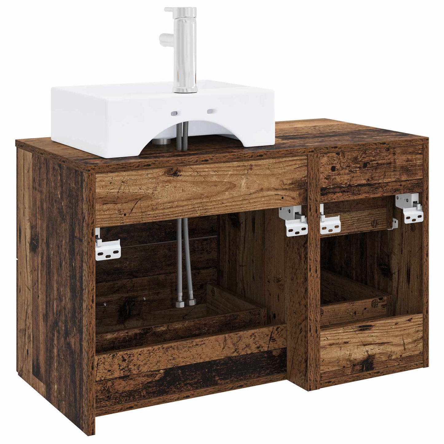 vidaXL Bathroom Furniture Set 2 pcs Old Wood Engineered Wood