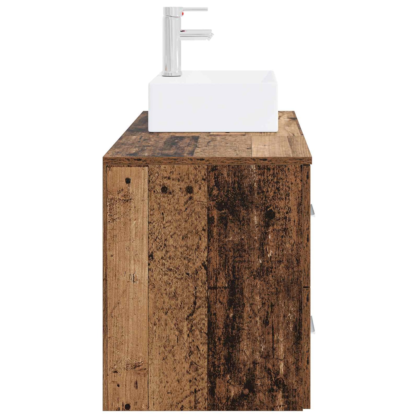 vidaXL Bathroom Furniture Set 2 pcs Old Wood Engineered Wood