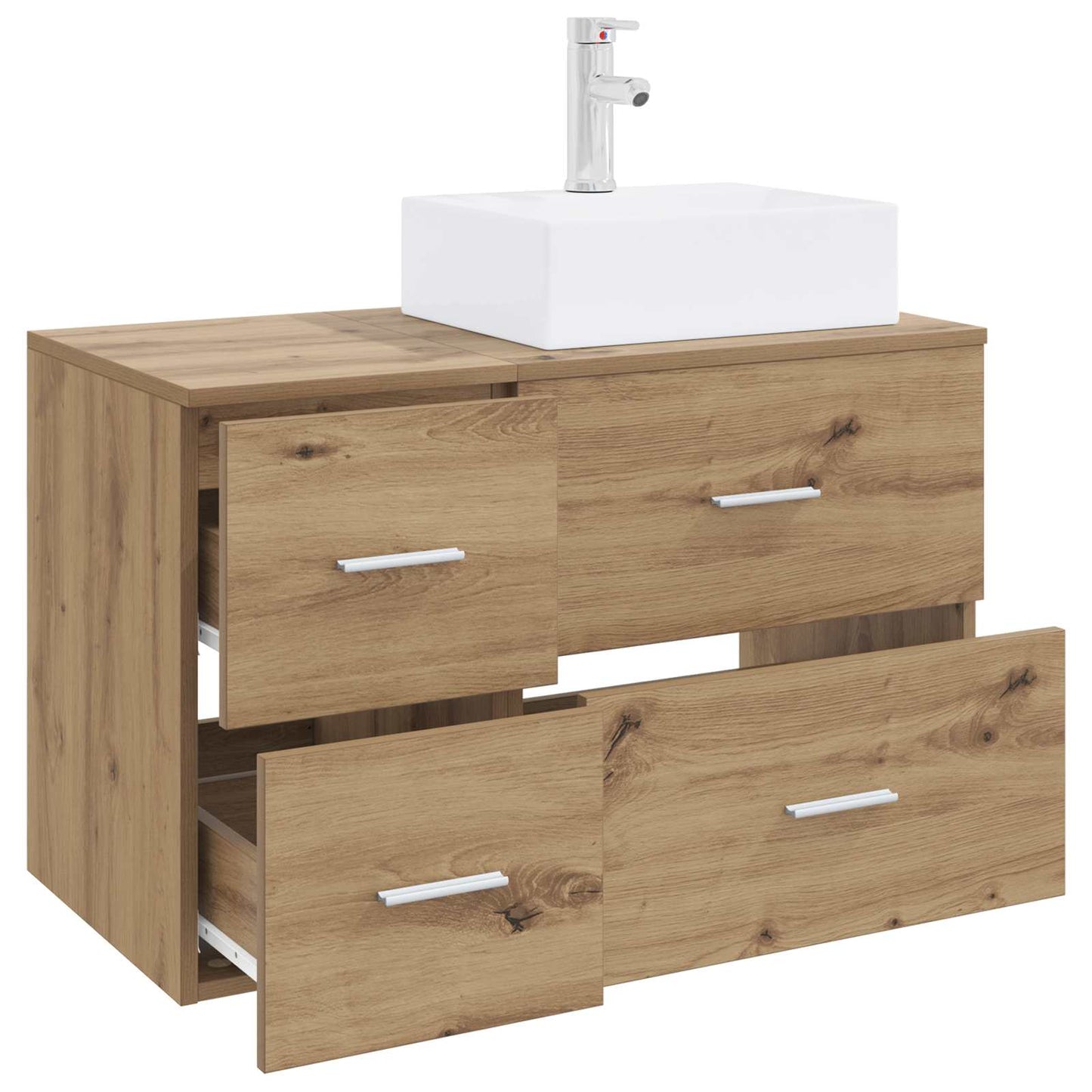 vidaXL Bathroom Furniture Set 2 pcs Artisan Oak Engineered Wood